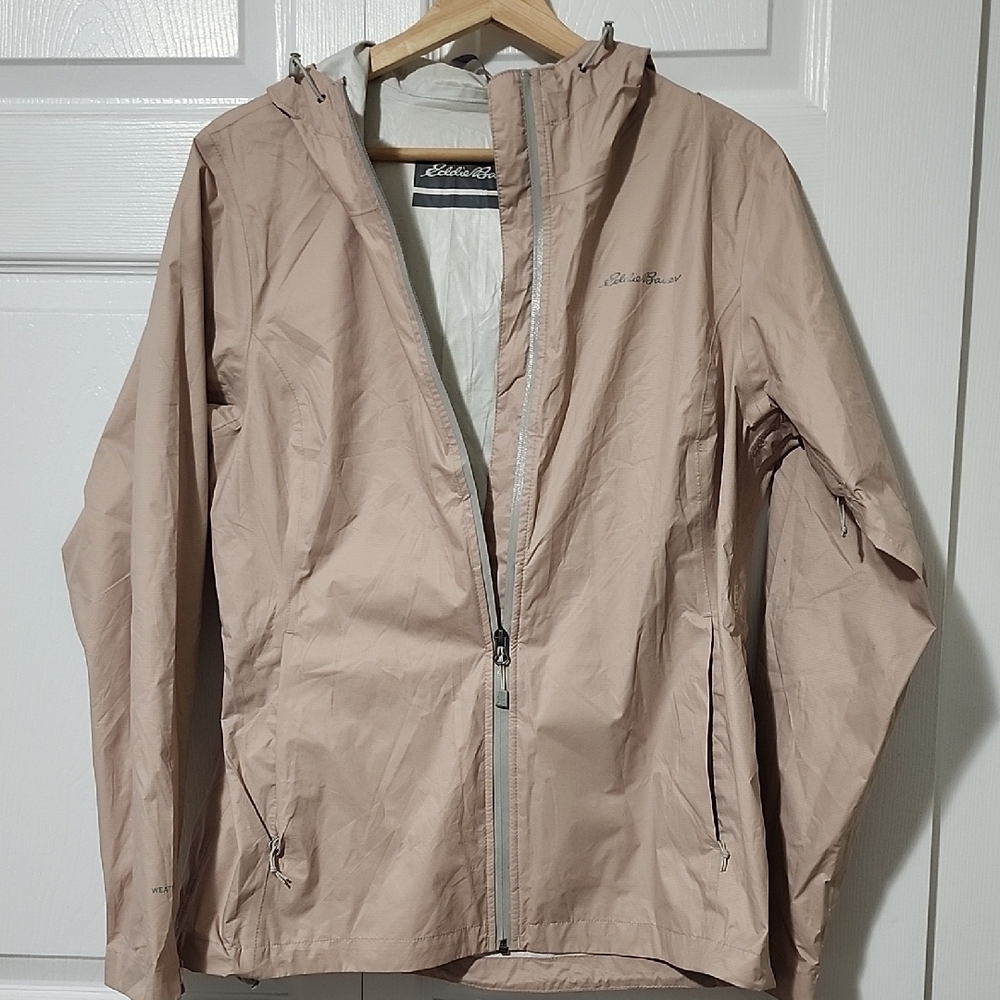 Eddie Bauer Pink Windbreaker Lightweight Hooded Jacket